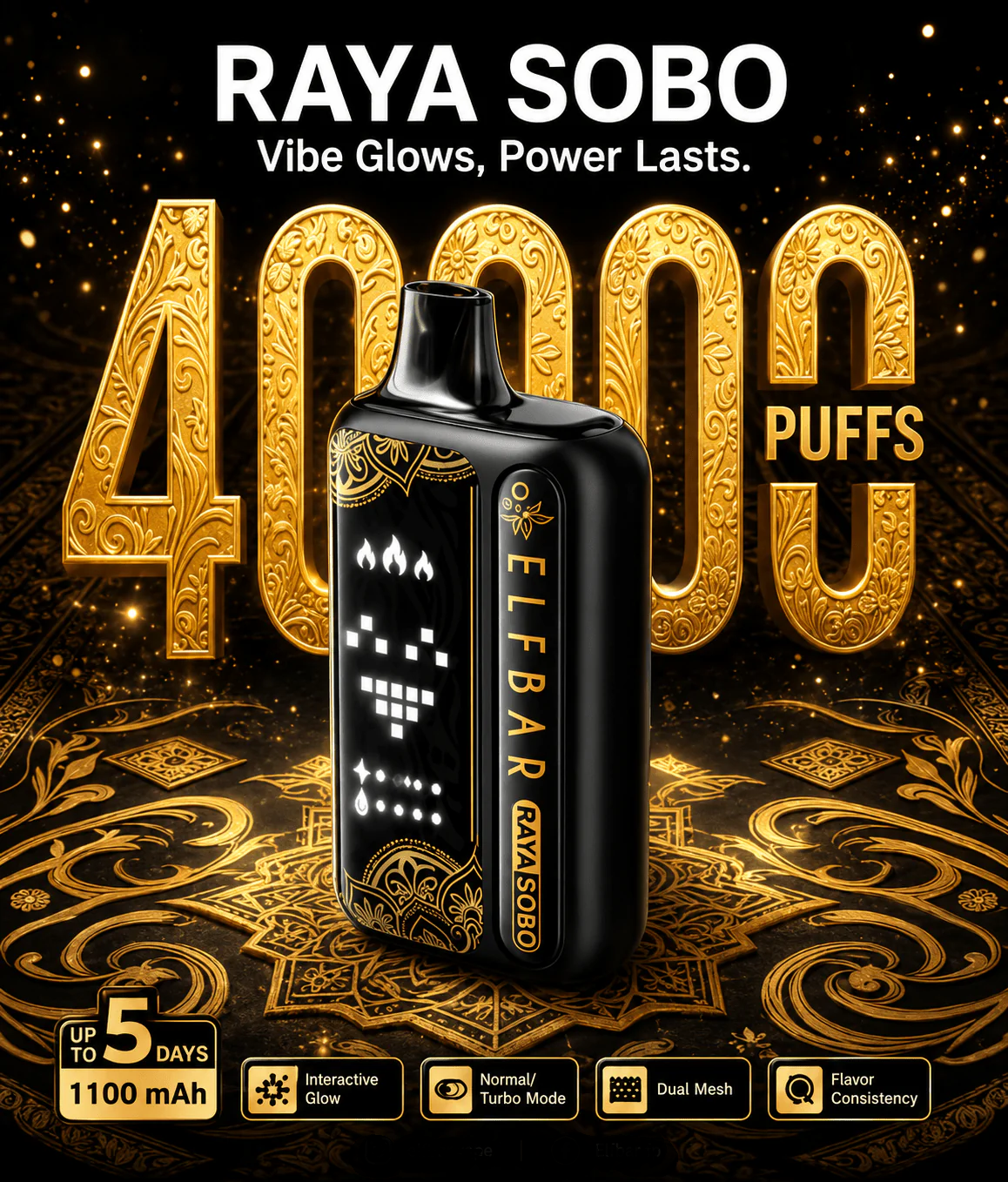 Elfbar Raya Sobo 40K Disposable Vape – 40,000 Puffs